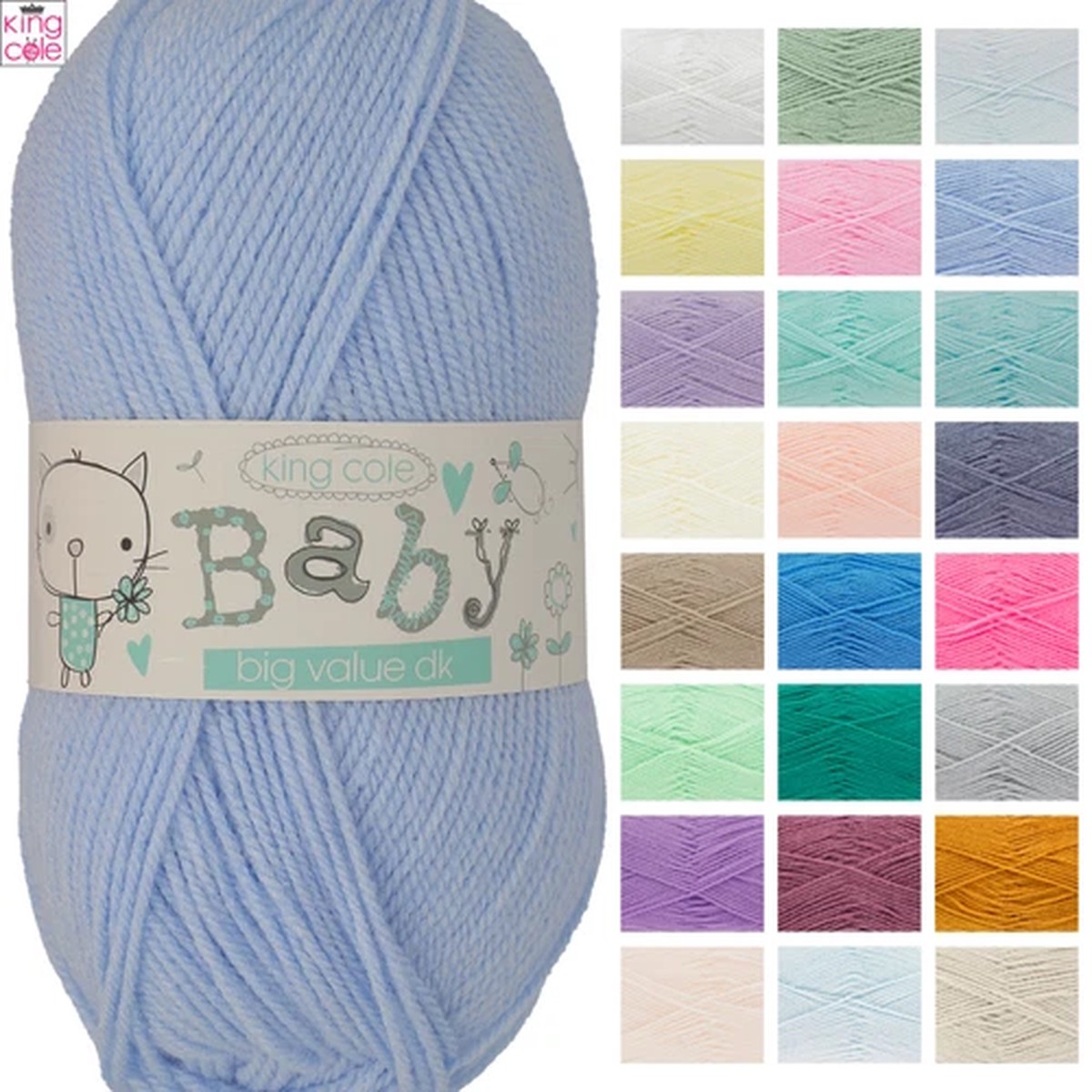 king-cole-big-value-baby-dk-double-knit-wool-100g-acrylic-knitting-yarn-all-cols