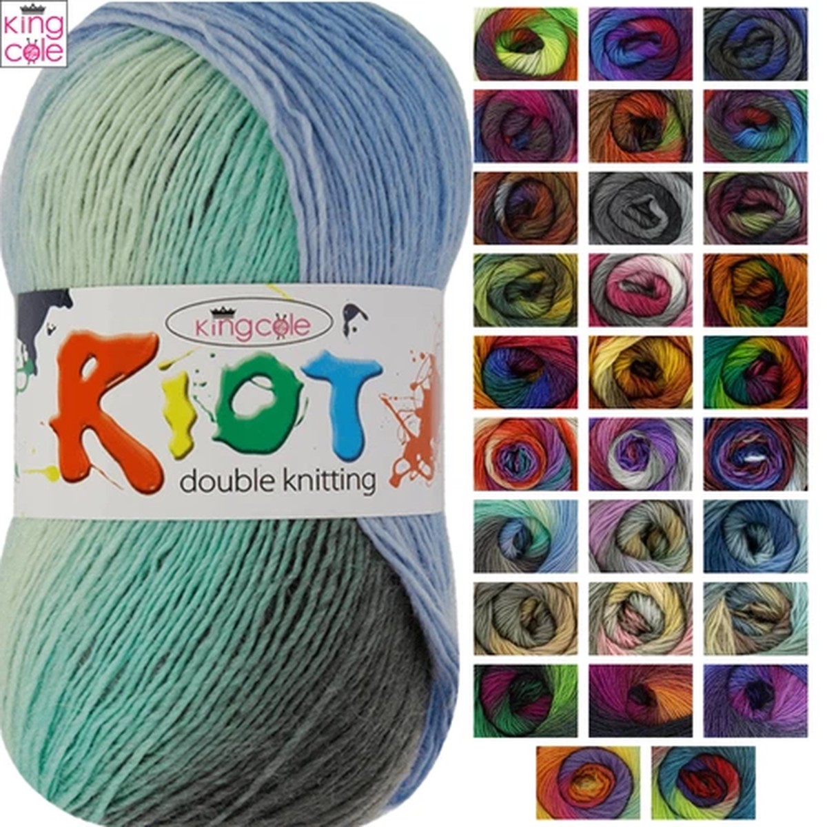 king-cole-riot-dk-multi-coloured-knitting-yarn-100g-acrylic-wool-blend