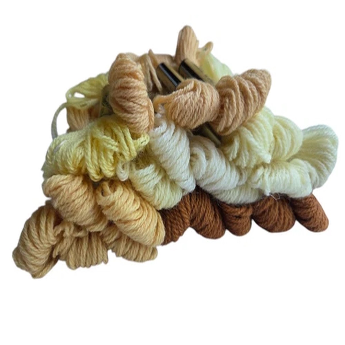 paternayan-persian-yarn-lot-of-22-skeins-gold-yellow-brown-3-ply-wool-tapestry