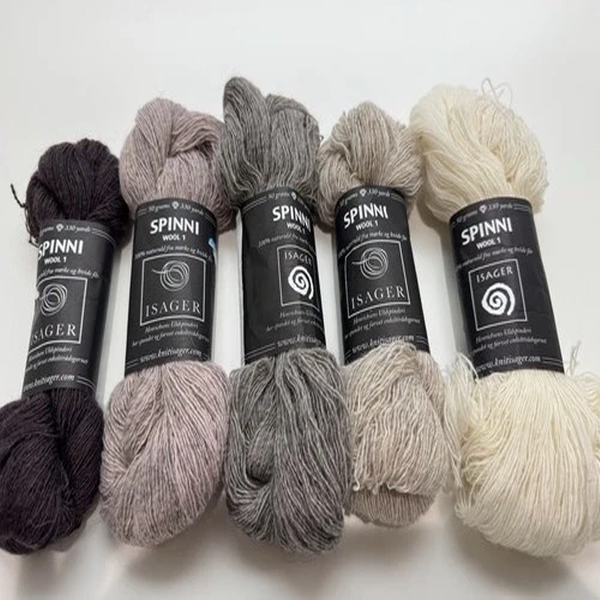 lot-5-isager-spinni-100-wool-denmark-cream-0-beige-6s-gray-13s-violet-61s-plum