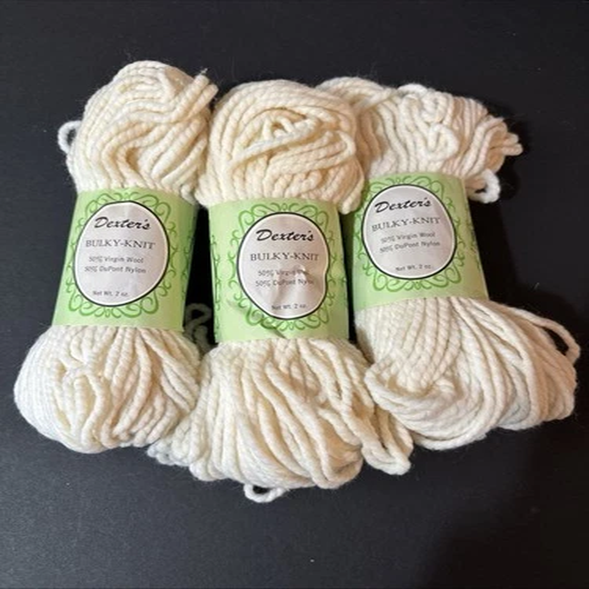 lot-of-3-leewards-dexter-s-bulky-knit-ivory-white-wool-nylon-blend-2-oz-ea