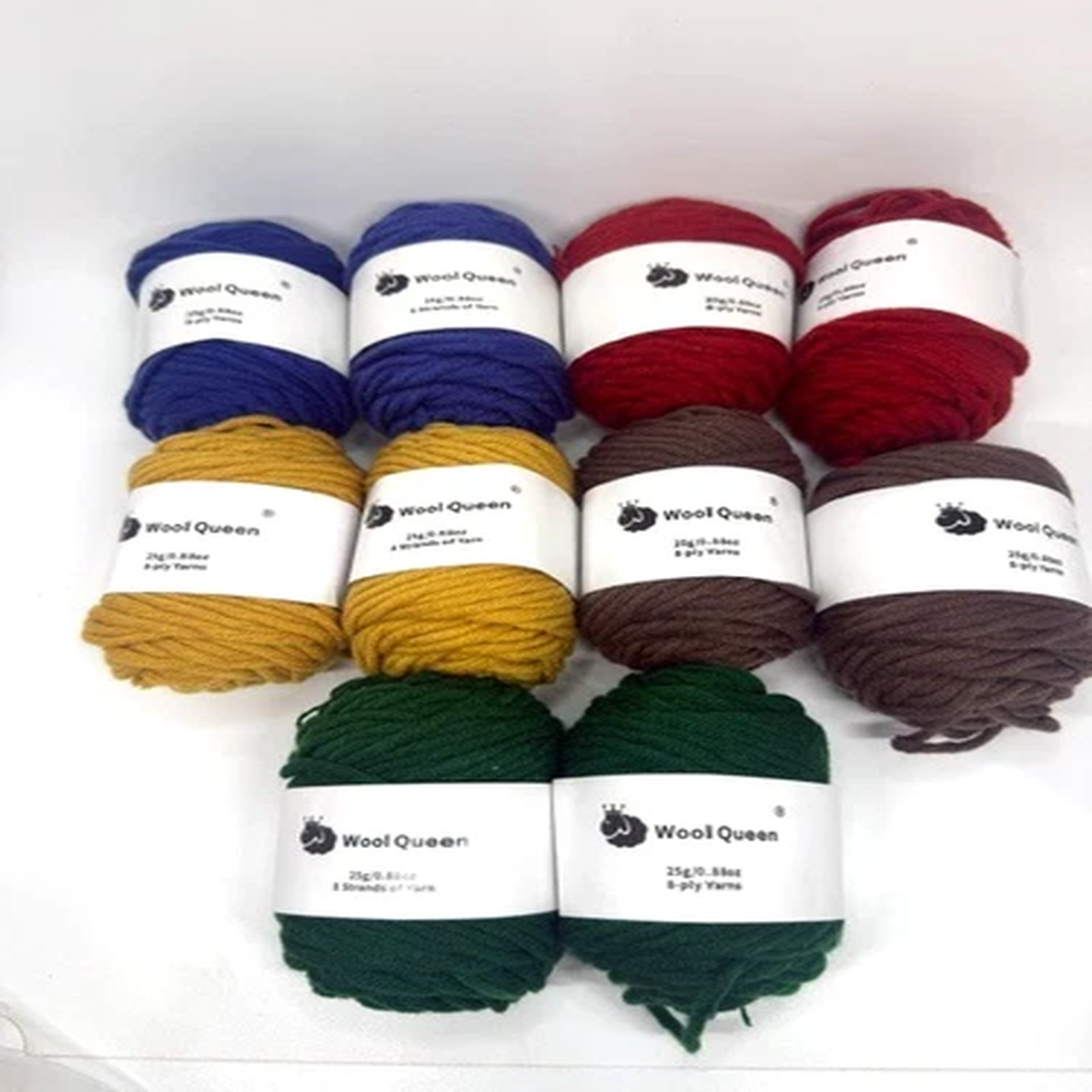 wool-queen-mixed-lot-of-10-25g-0-88-oz-8-ply-yarn-each