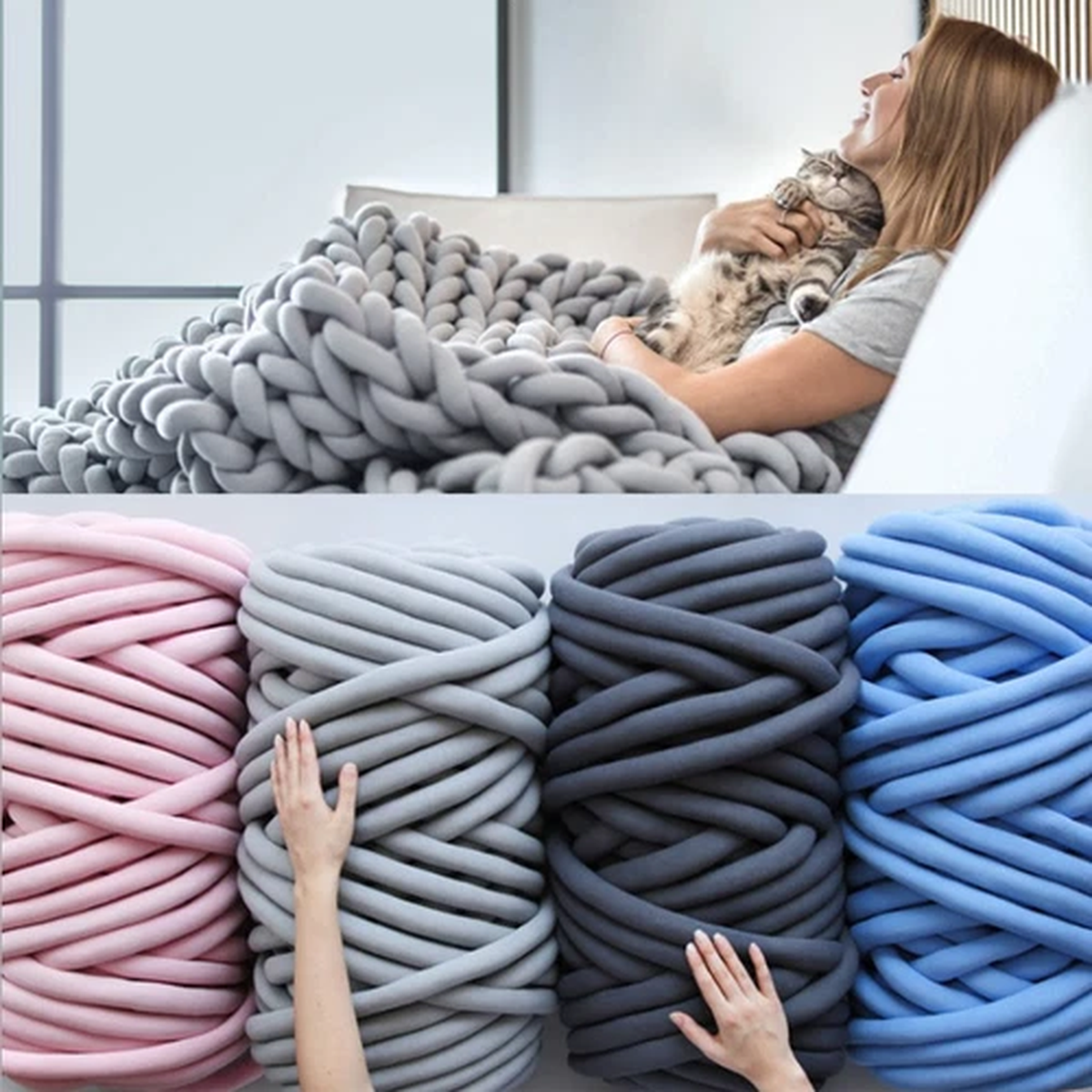 bulky-chunky-wool-yarn-soft-arm-knitting-wool-roving-crochet-blanket-crafts-diy