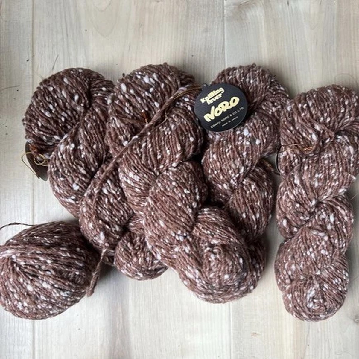 noro-warabe-uta-5-skeins-discontinued-wool-and-angora-tweed-deer-spots-brown