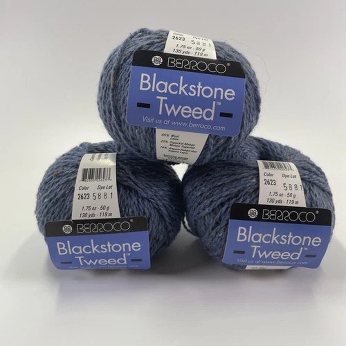 berroco-blackstone-tweed-yarn-wool-blend-2623-cape-cod-50g-130-yds-lot-of-3