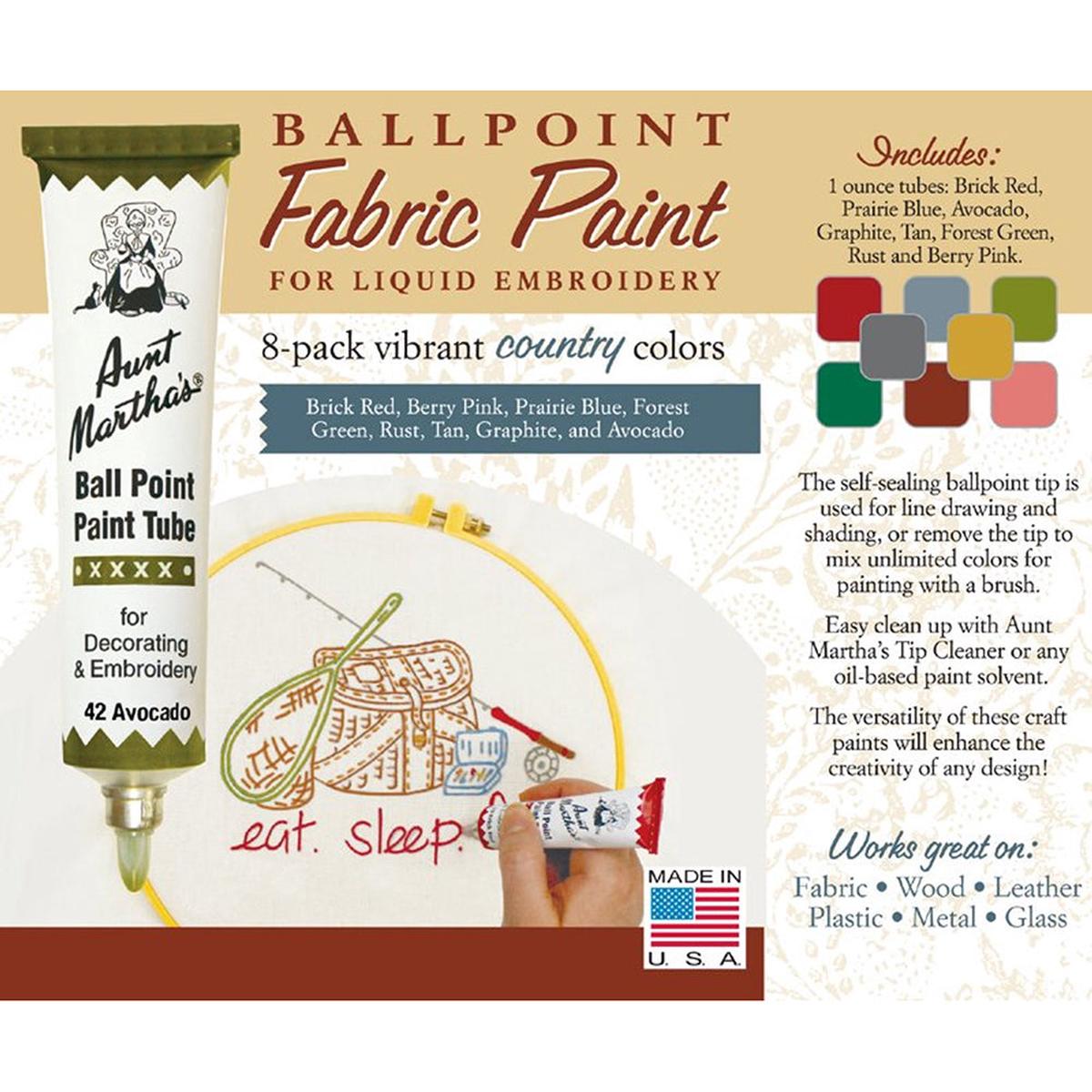 8-pack-country-ballpoint-fabric-paint
