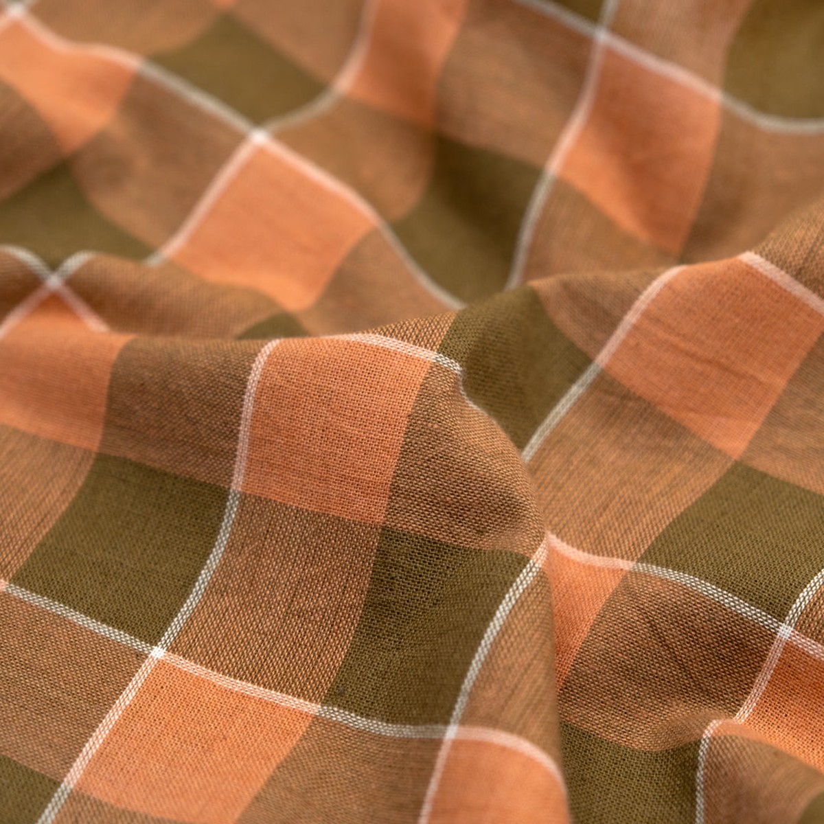 check-handwoven-cotton-moss-dusty-peach