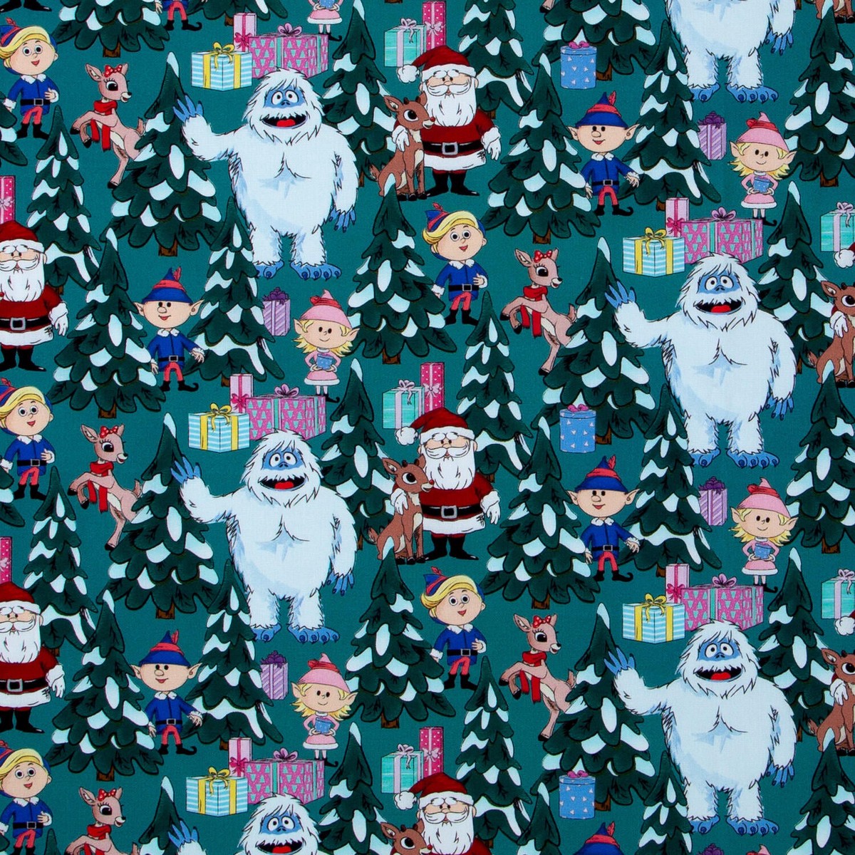 rudolph-the-red-nosed-reindeer-scene-light-spruce-yardage