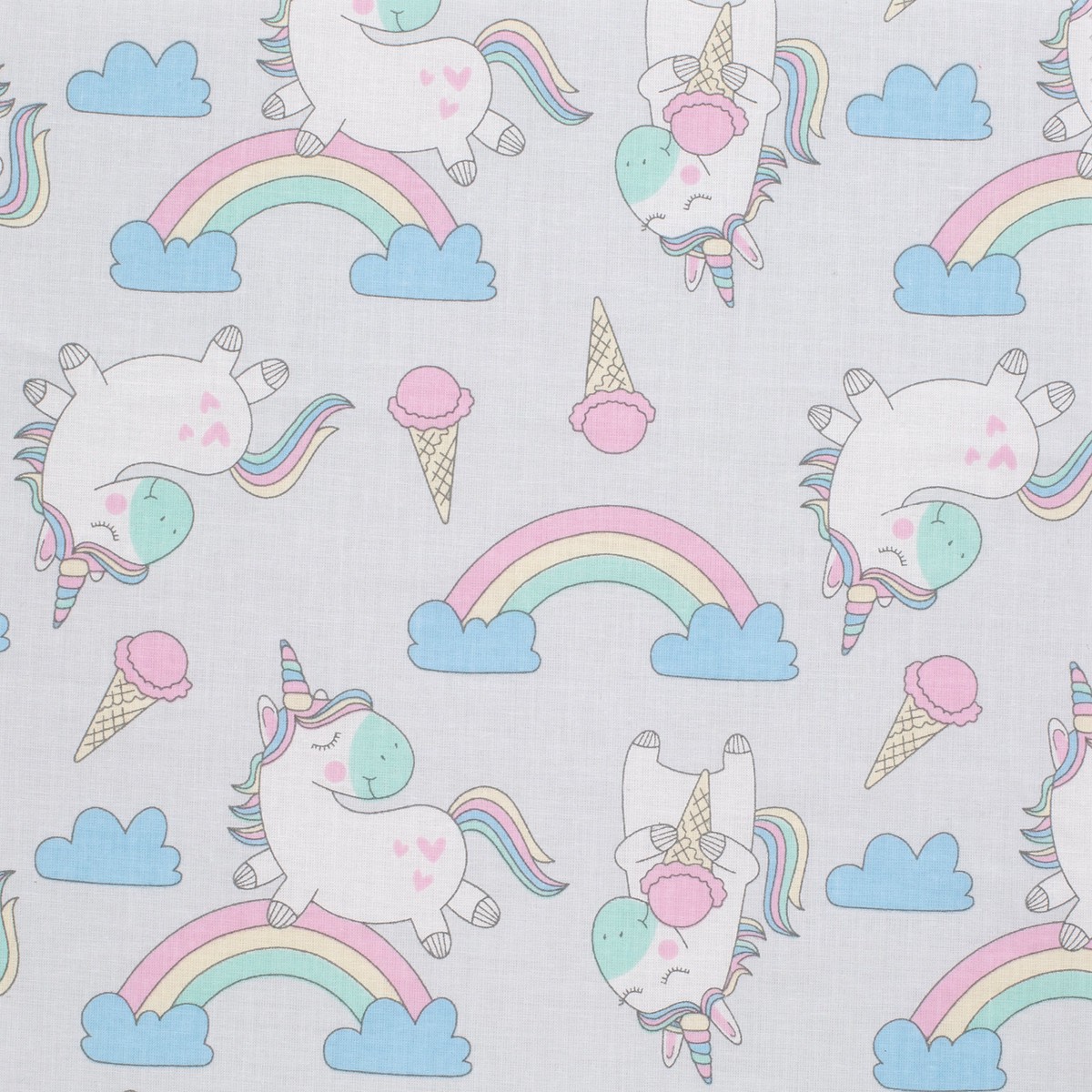 printed-cotton-poplin-fabric-unicorns-and-rainbows-on-grey-background-160-gsm