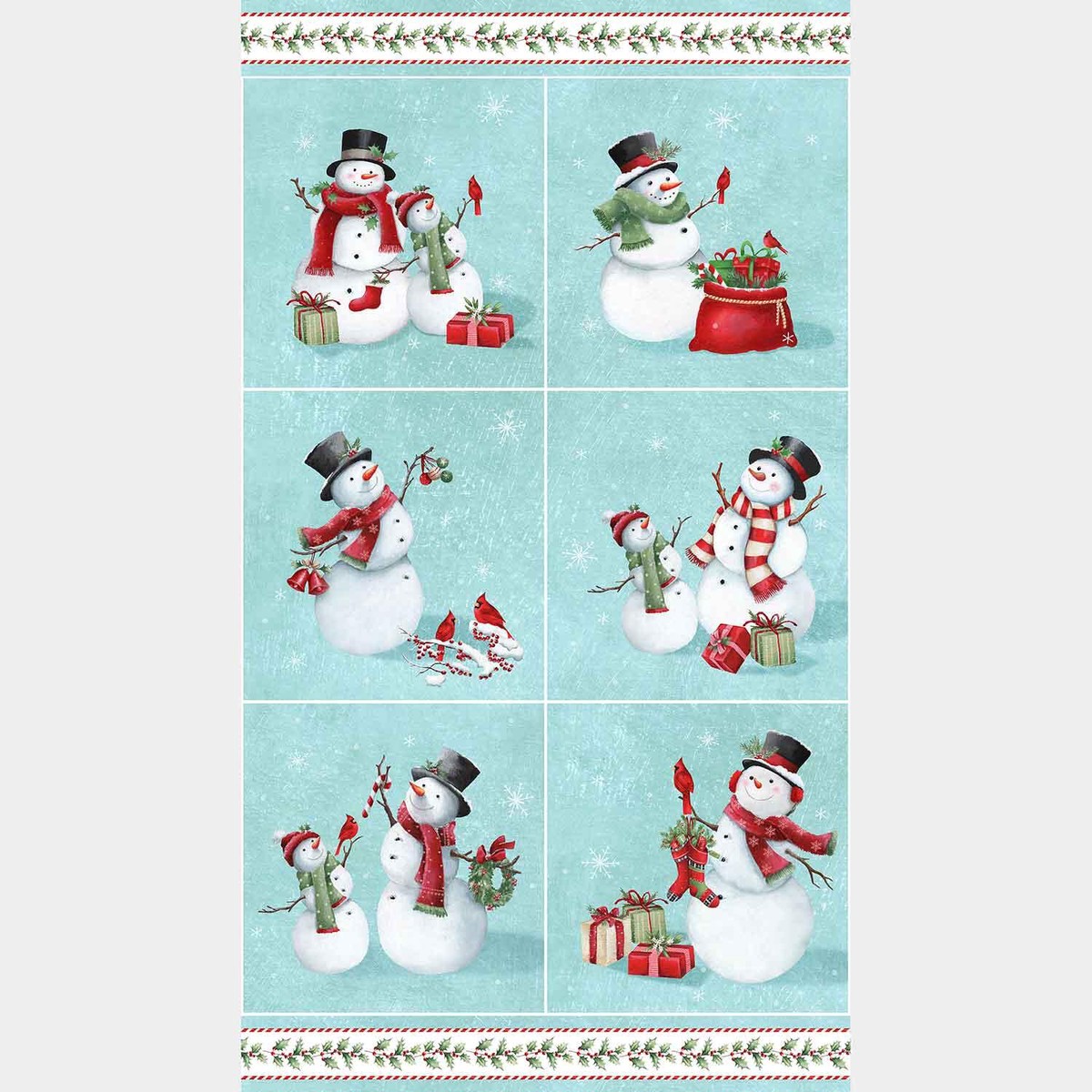 holly-jolly-snowmen-blocks-turquoise-multi-panel