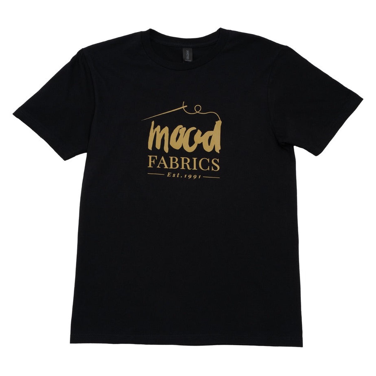 mood-t-shirt-unisex-crew-neck-black-and-gold-mood-fabrics-logo