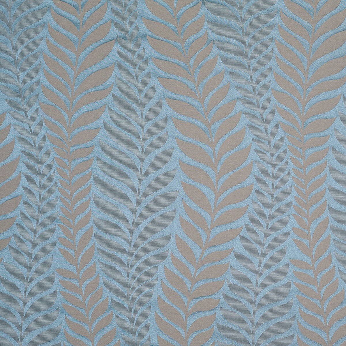 canal-blue-and-taupe-leaves-satin-jacquard