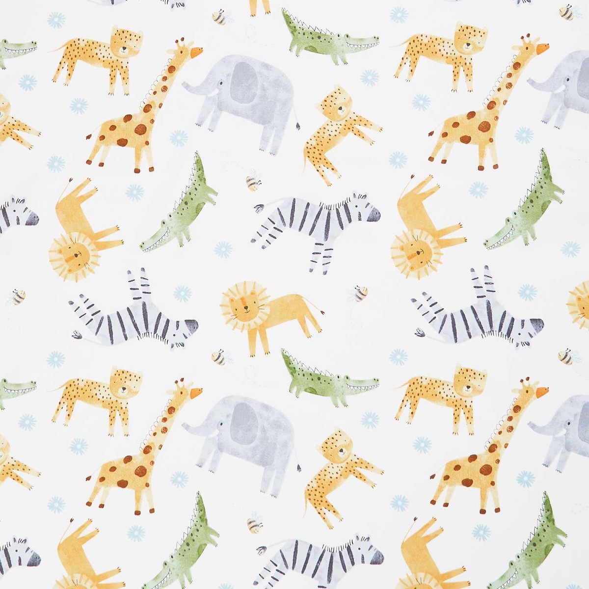 sunny-safari-animal-toss-cott-white-multi-yardage