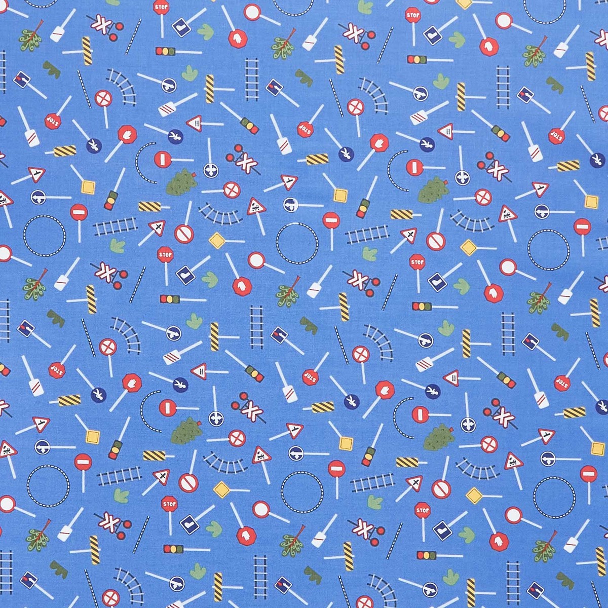 it-takes-a-village-traffic-signs-blue-yardage