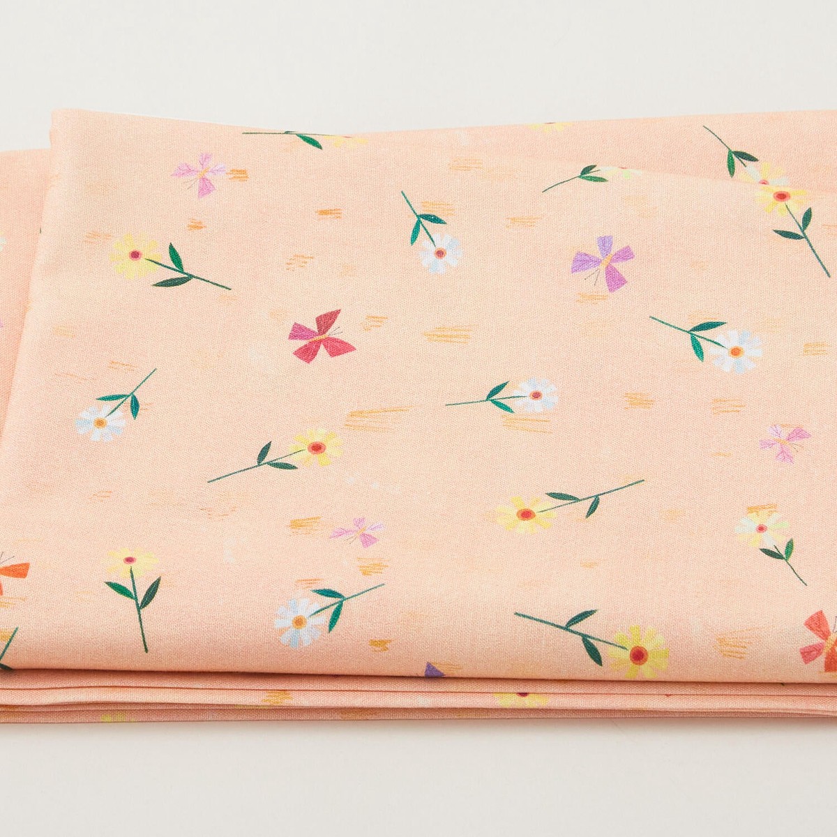 enchanted-unicorn-forest-floral-peach-2-yard-cut