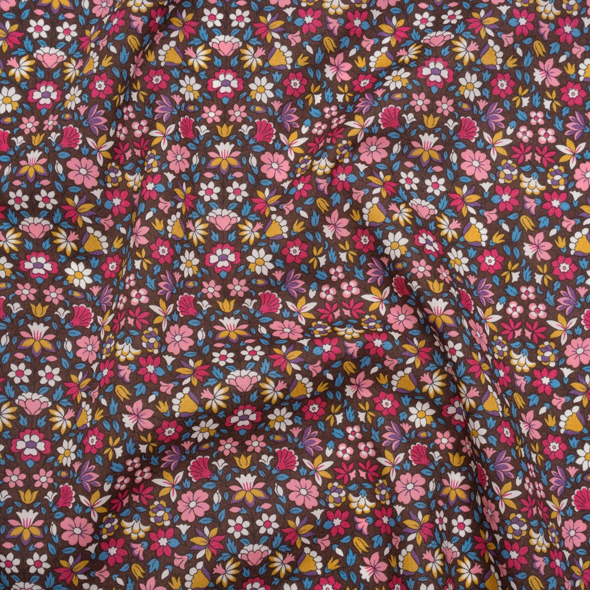 liberty-fabrics-tana-lawn-meera-pink-bright-pink-blue-and-brown-simple-floral