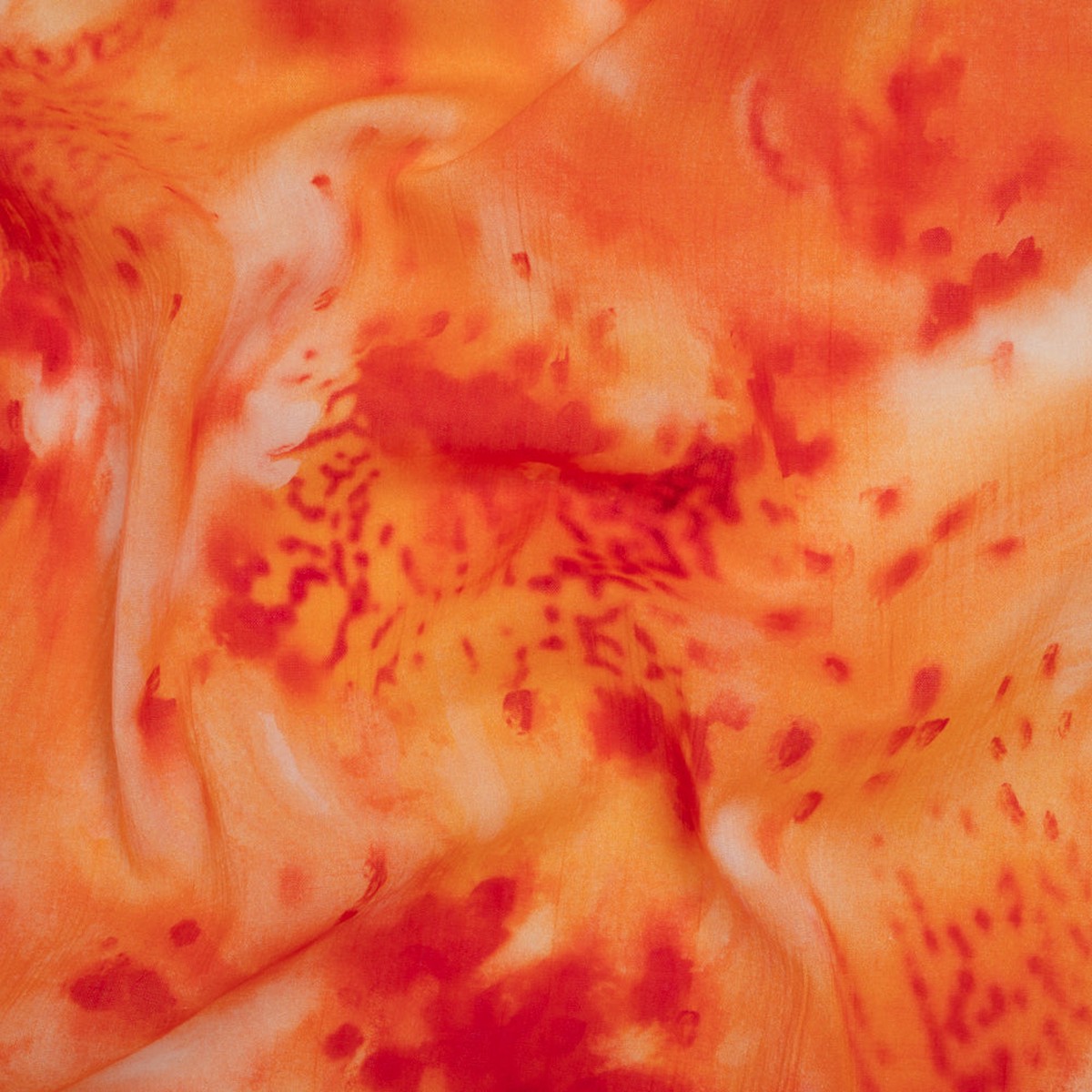 crinkled-cotton-gauzy-woven-bright-orange-and-red-splashes-and-spots-mood-exclusive-solar-flare-print