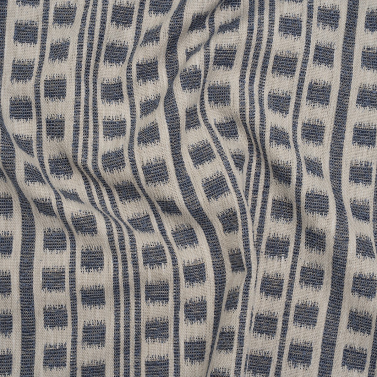 polyester-and-cotton-home-decor-jacquard-indigo-ikat-squares-in-stripes-british-imported