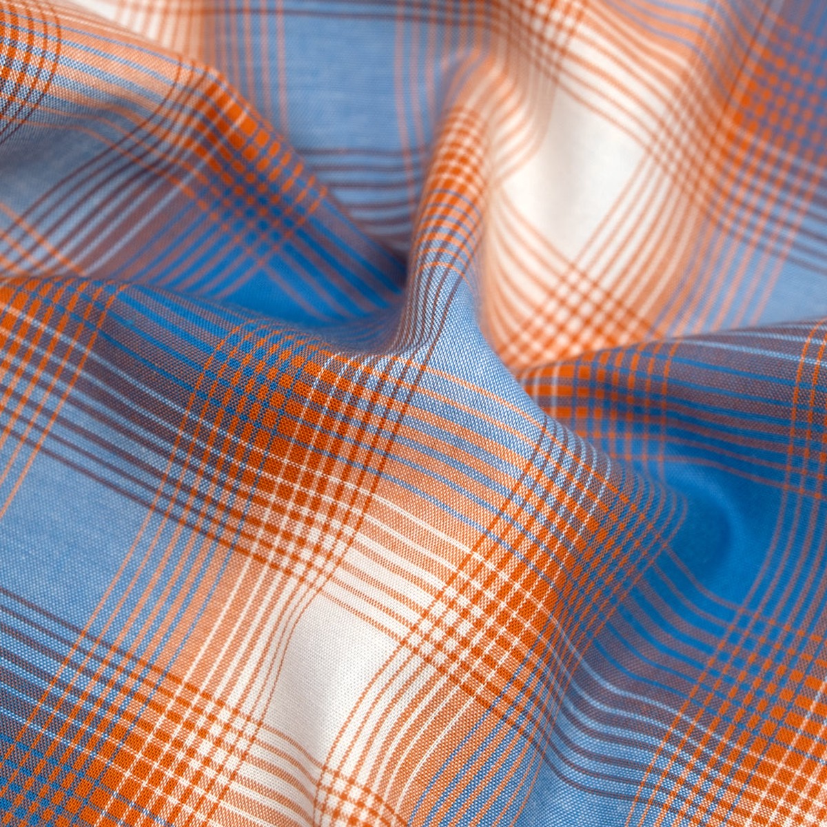 deadstock-gradient-plaid-cotton-modal-shirting-cerulean-tangerine
