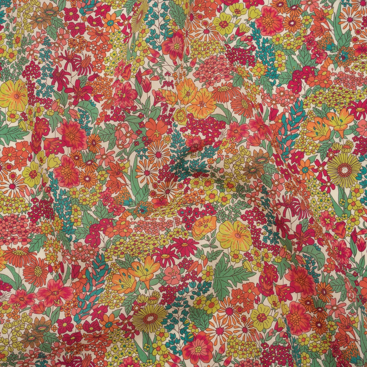 liberty-fabrics-tana-lawn-margaret-annie-pink-bright-pink-orange-and-yellow-hand-drawn-florals