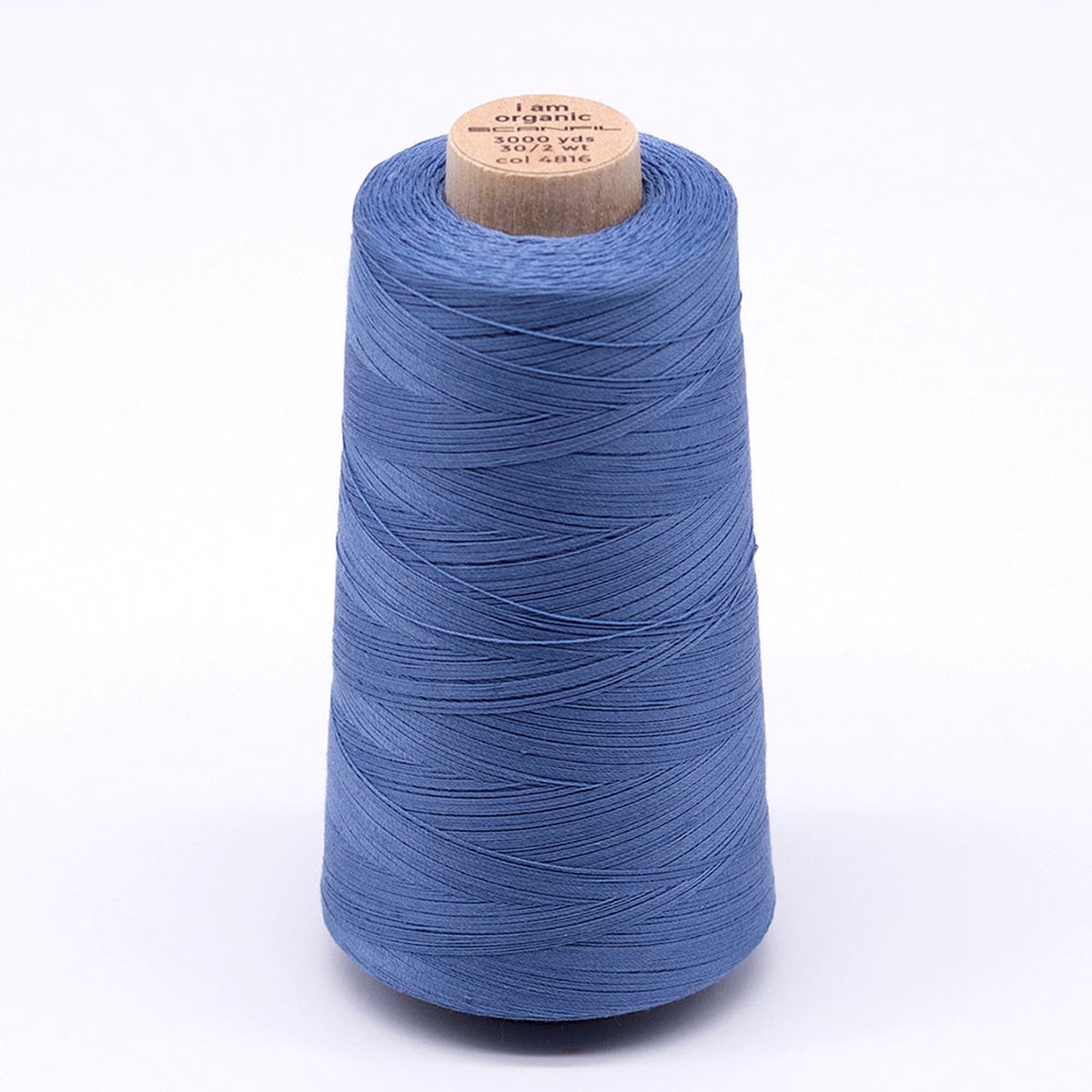 scanfil-30wt-organic-pima-cotton-thread-3000-yd-cone-4816-blue-shadow