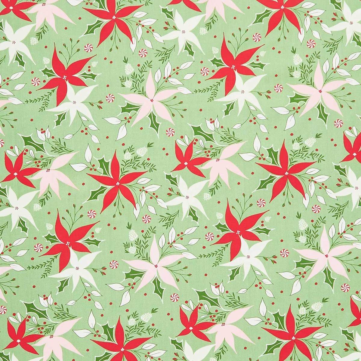 once-upon-a-christmas-poinsettia-dance-mistletoe-yardage