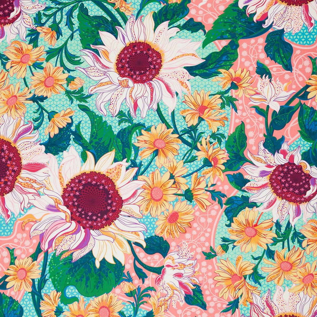 sunflower-sonata-sunflowers-green-yardage