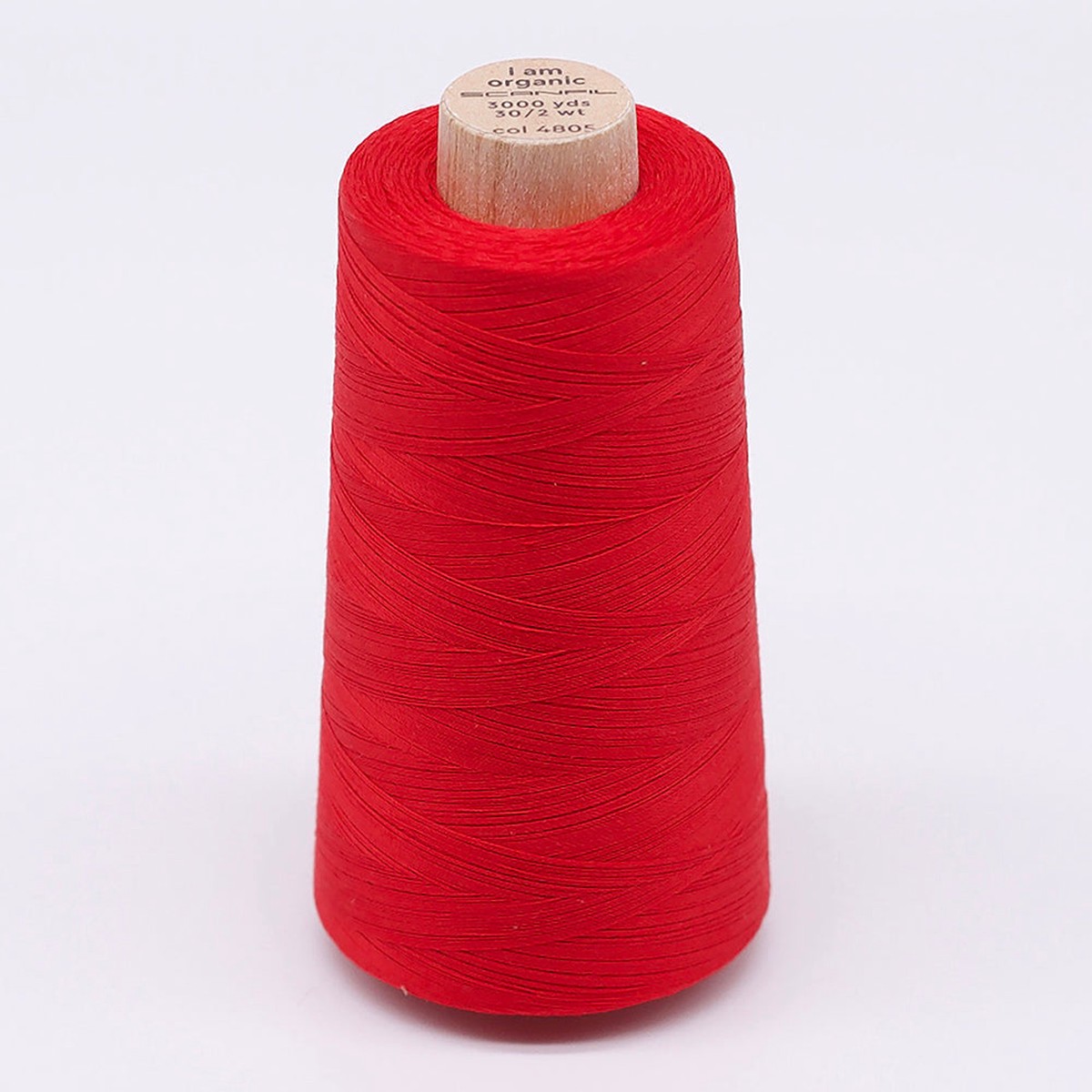 scanfil-30wt-organic-pima-cotton-thread-3000-yd-cone-4805-high-risk-red