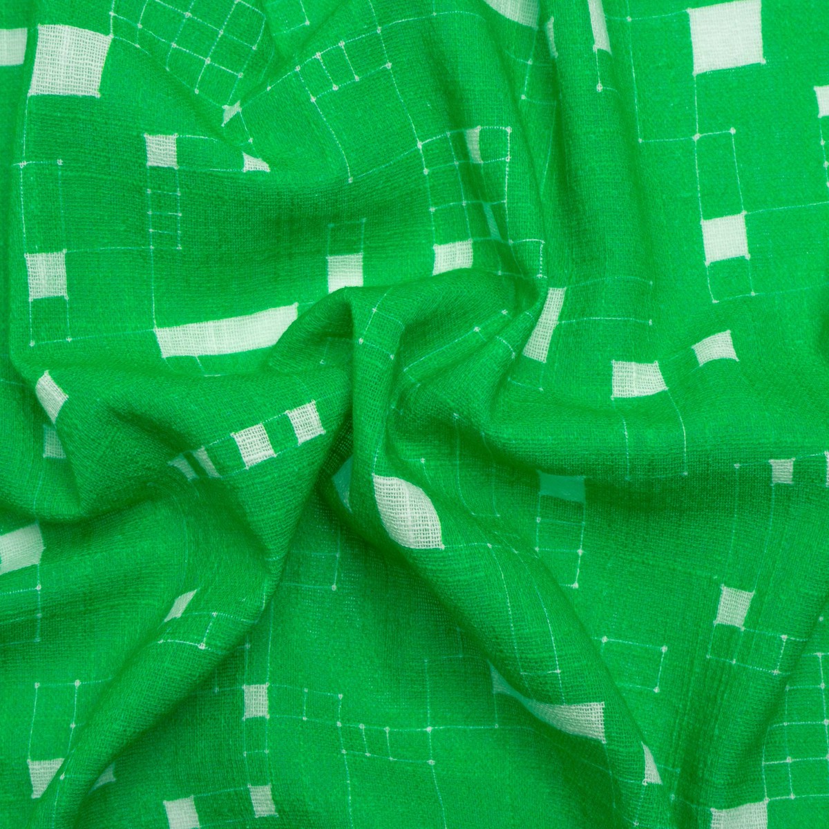 slubbed-gauzy-cotton-woven-print-kelly-green-geometric-squares-mood-exclusive-blocked-in