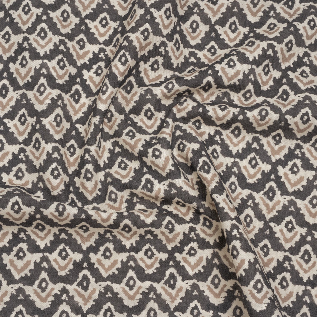 cotton-and-linen-canvas-print-charcoal-rows-of-diamonds-british-imported