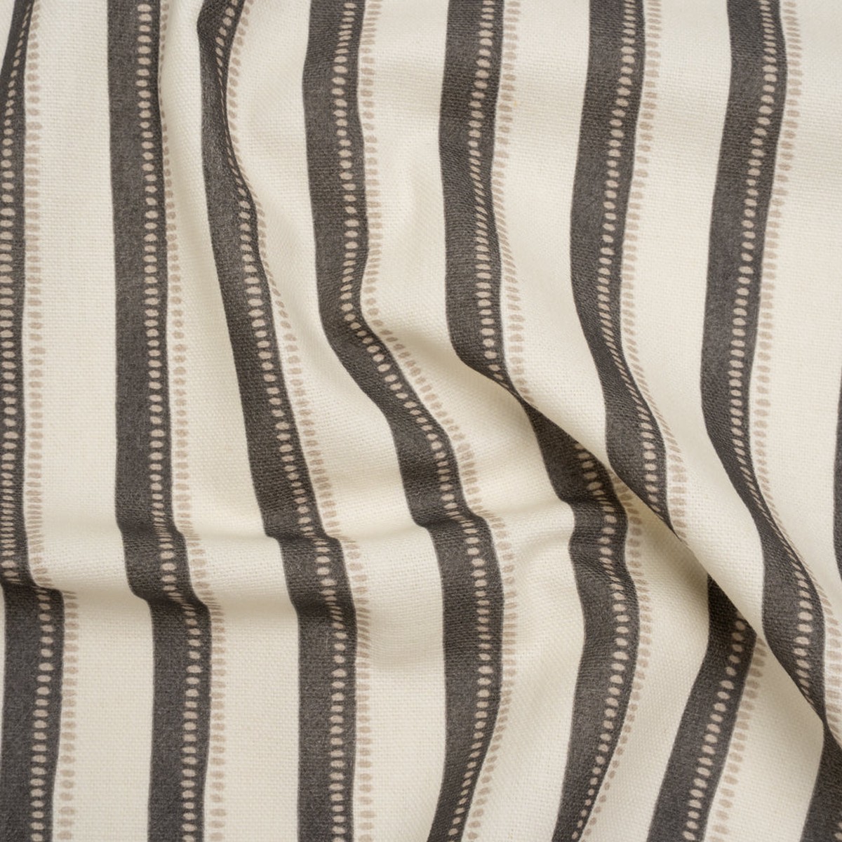 cotton-and-linen-canvas-print-charcoal-stripes-and-dots-british-imported