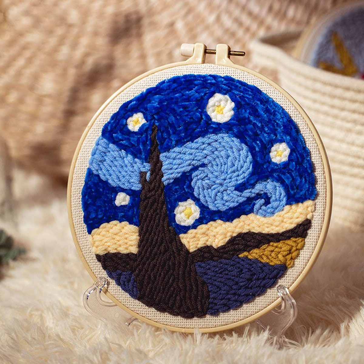 embroidery-scenery-punch-needle-kits-starry-night