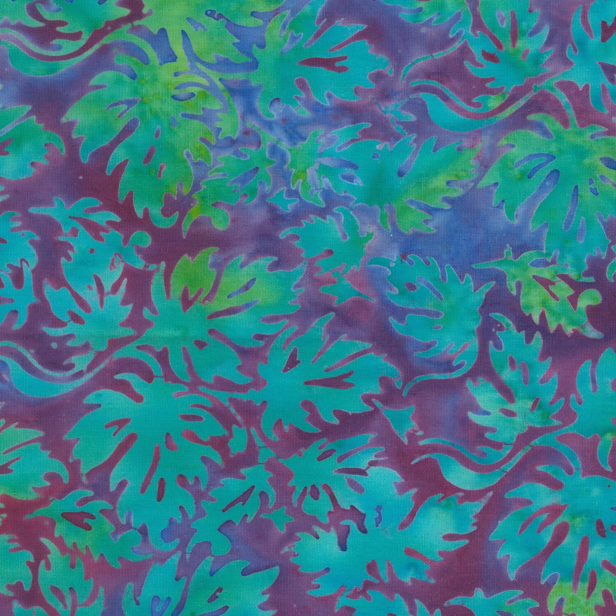 springtime-bouquet-batiks-condensed-leaves-multi-blue-purple-yardage