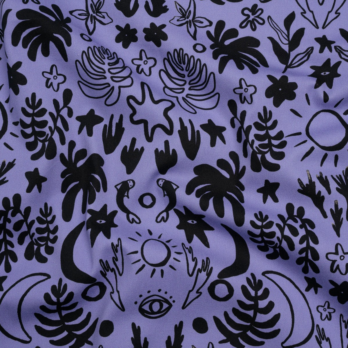 stretch-cotton-twill-print-blue-and-black-simple-doodles-mood-exclusive-twin-flame