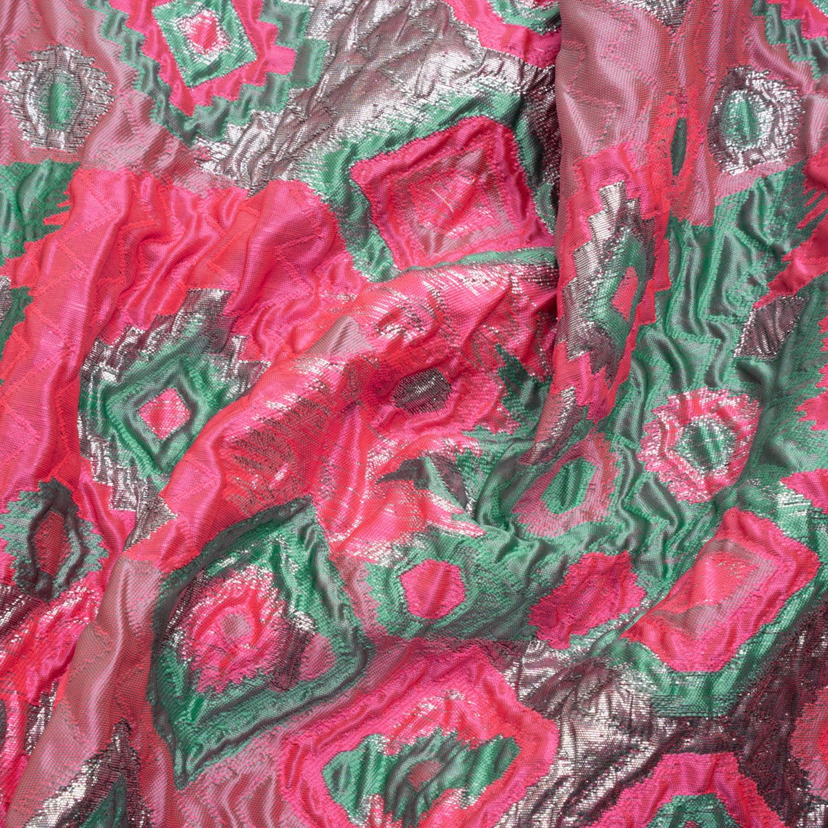 metallic-silver-hot-pink-and-sea-green-diamond-skies-luxury-brocade