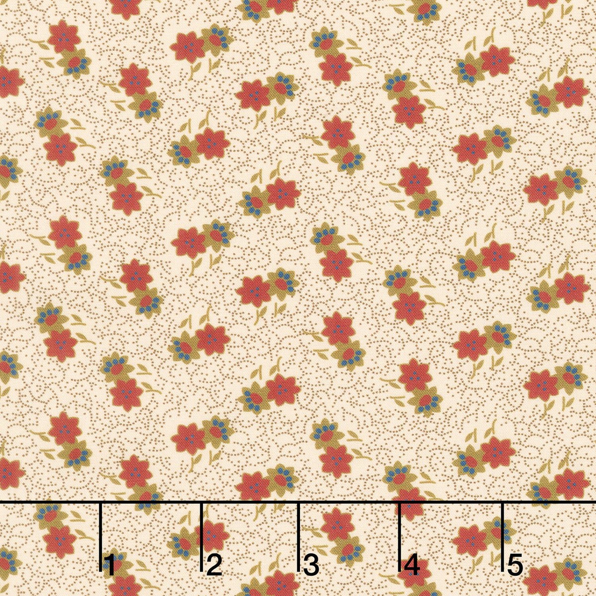 love-mom-flowers-dots-tan-yardage