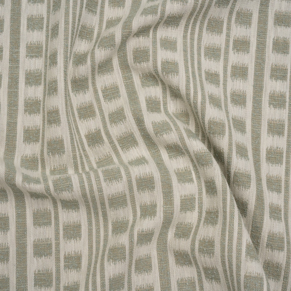 polyester-and-cotton-home-decor-jacquard-sage-ikat-squares-in-stripes-british-imported