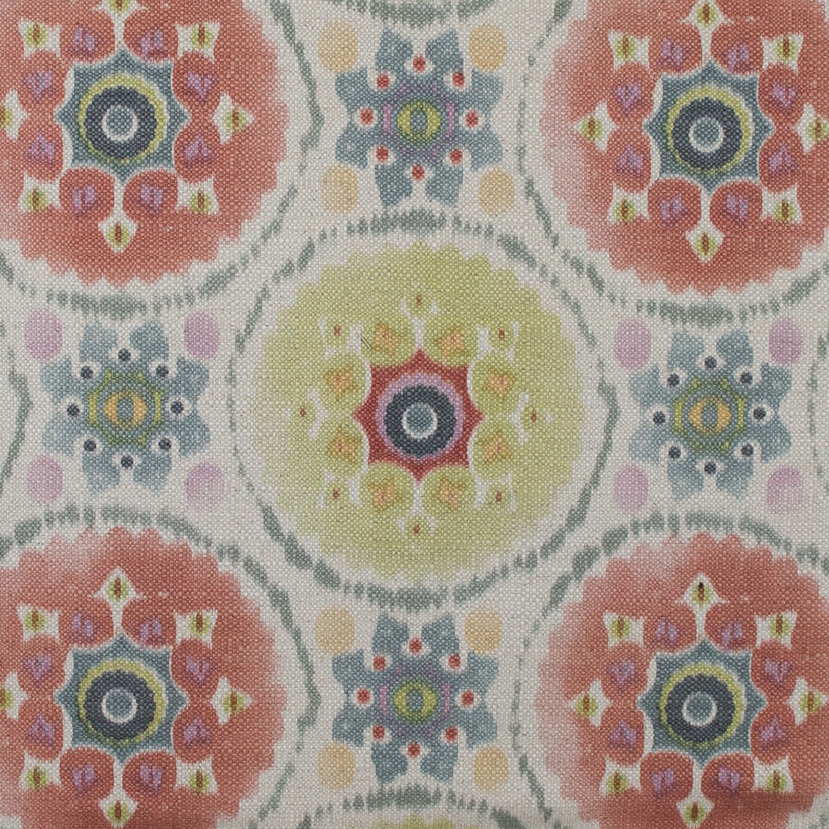 spanish-green-and-pink-medallion-floral-woven