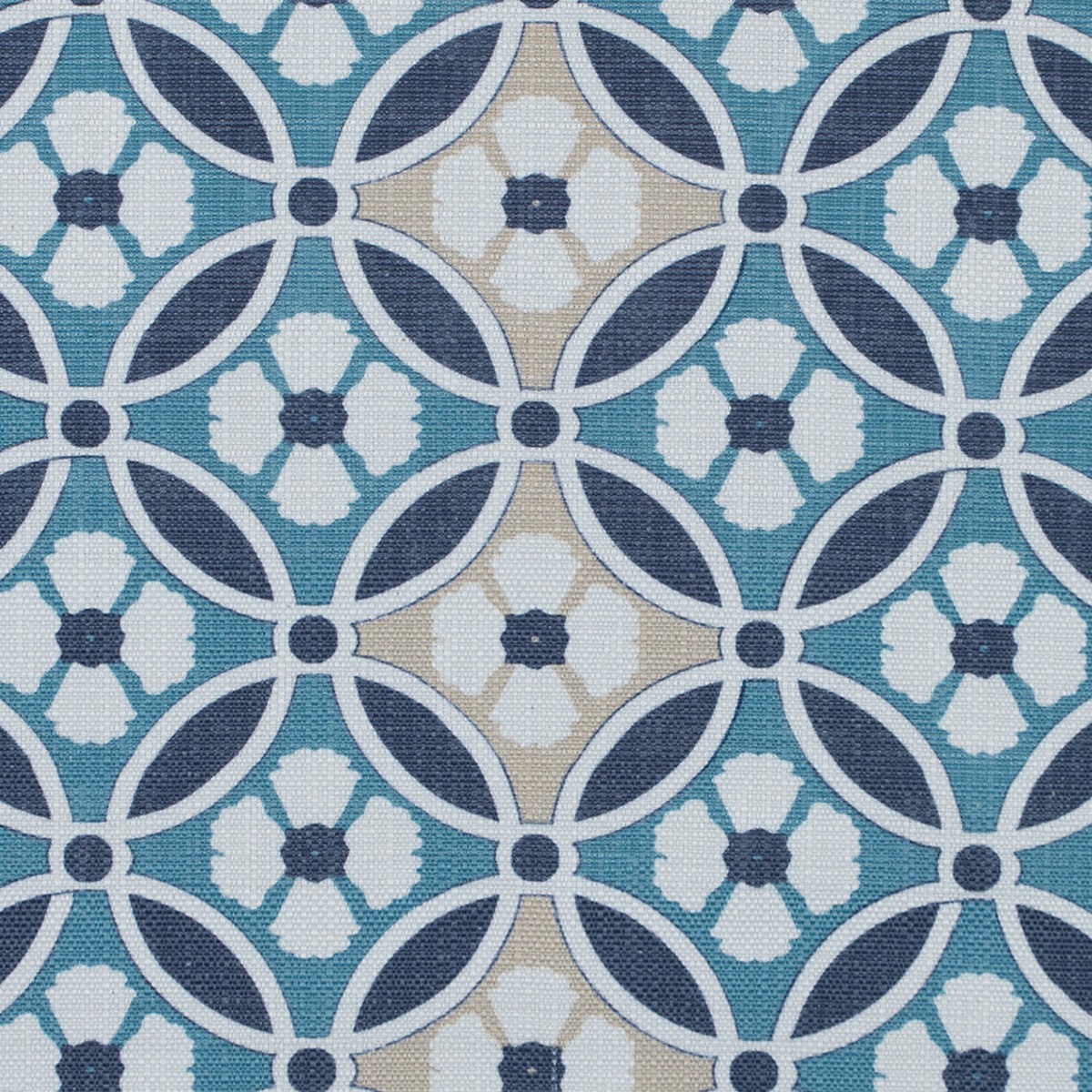 spanish-navy-and-beige-floral-geometric-poly-cotton-canvas