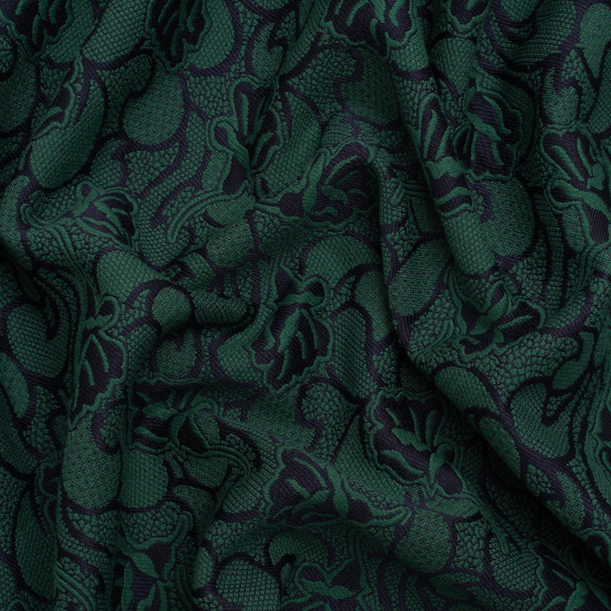 hunter-green-and-black-lace-like-flowers-cotton-and-polyester-jacquard