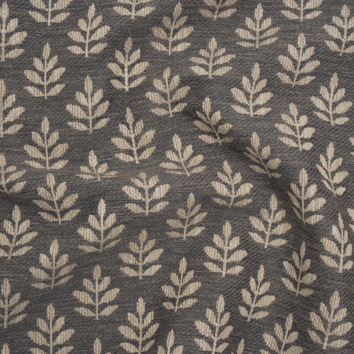 polyester-and-cotton-twill-jacquard-charcoal-lines-of-leaves-british-imported