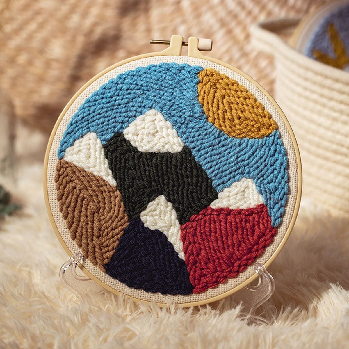 embroidery-scenery-punch-needle-kits-snow-capped-mountains