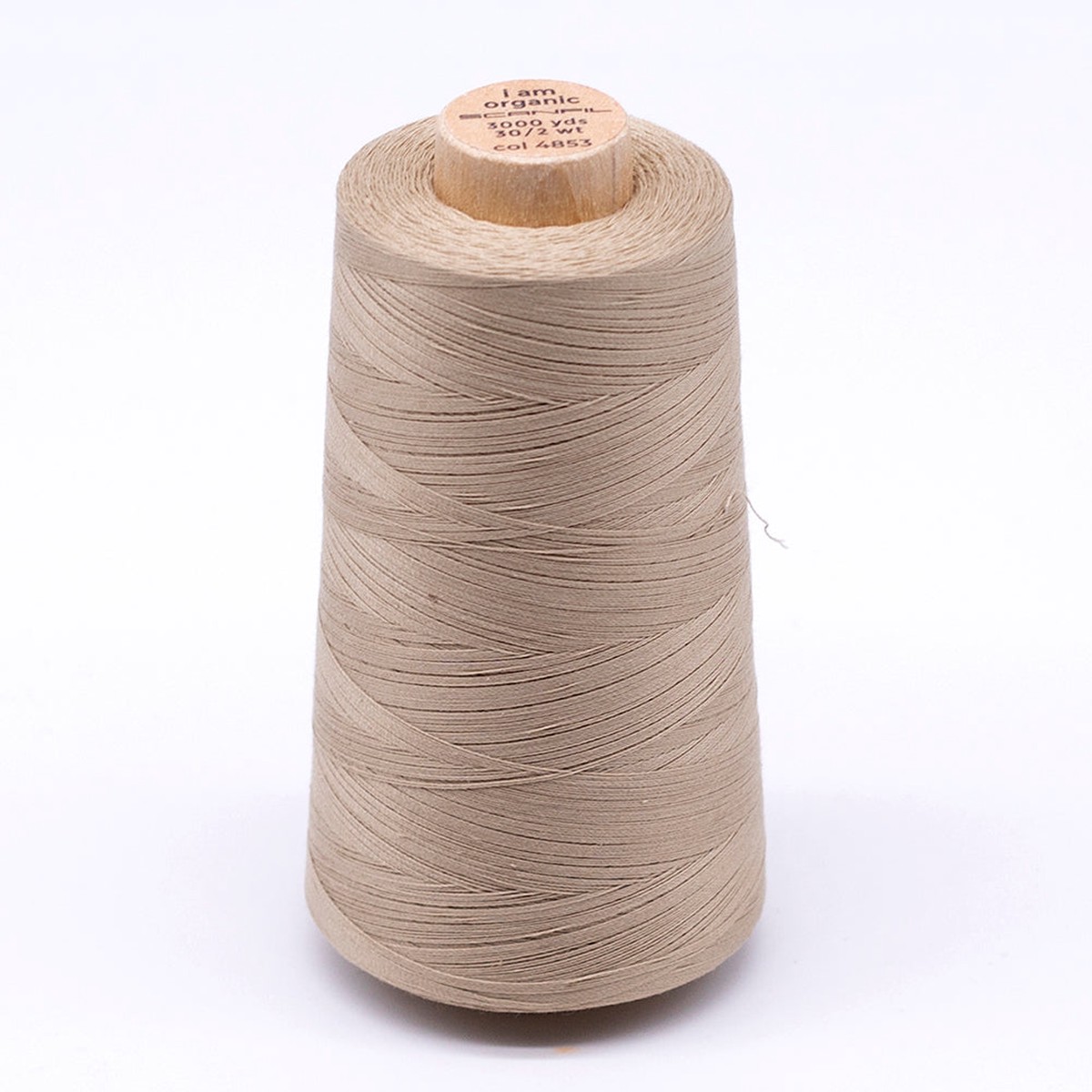 scanfil-30wt-organic-pima-cotton-thread-3000-yd-cone-4853-safari