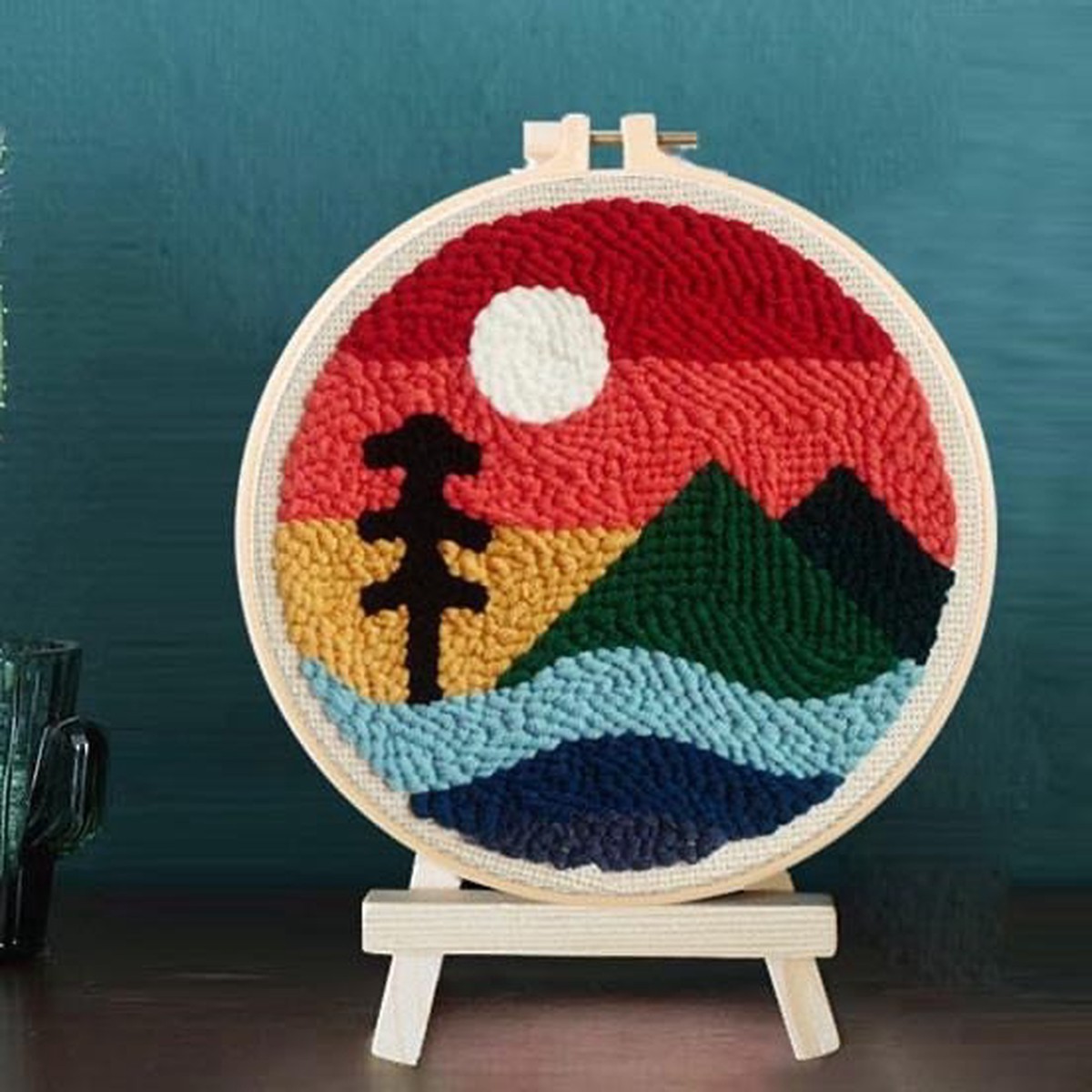 embroidery-scenery-punch-needle-kits-rainbow-sky-mountains