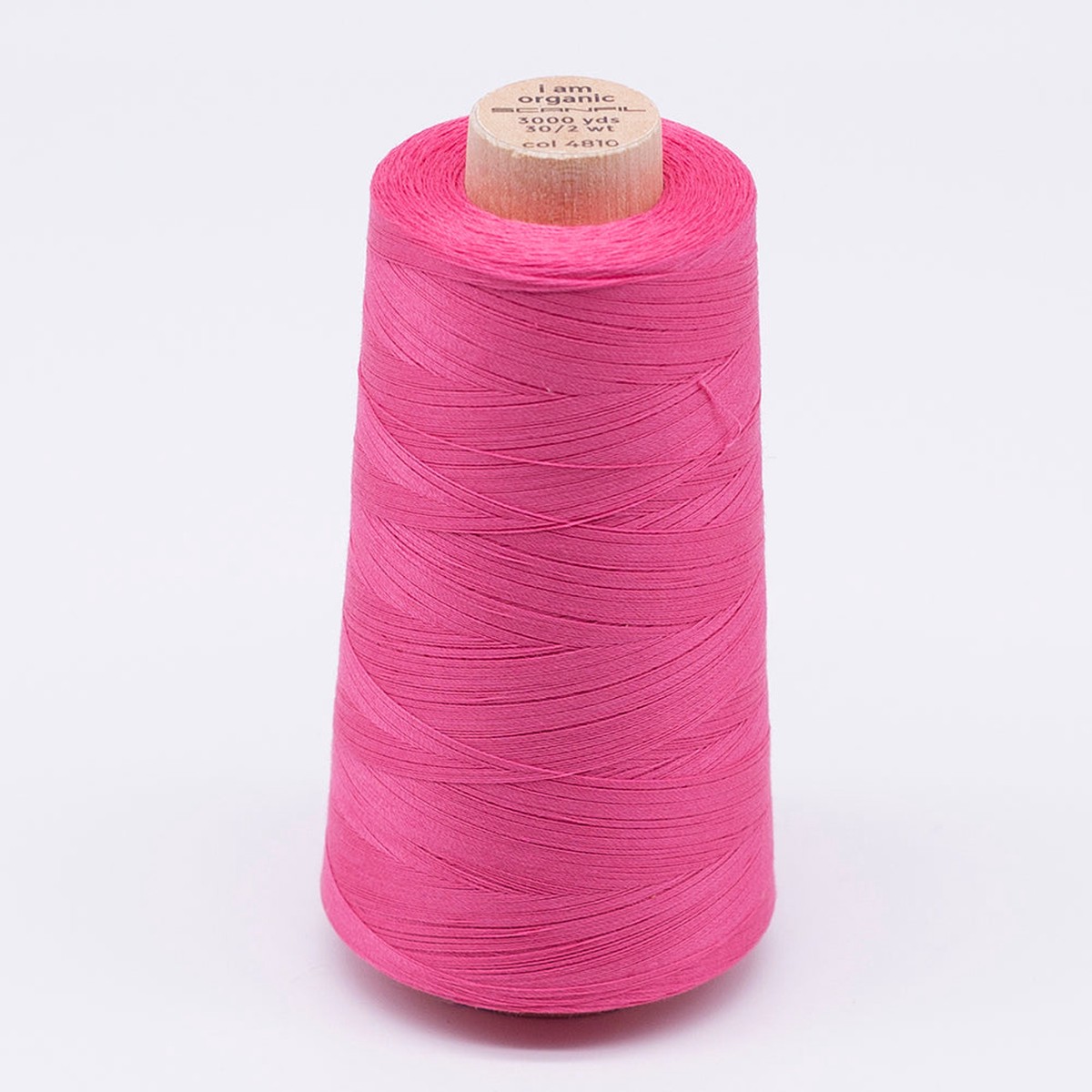 scanfil-30wt-organic-pima-cotton-thread-3000-yd-cone-4810-pink-lemonade