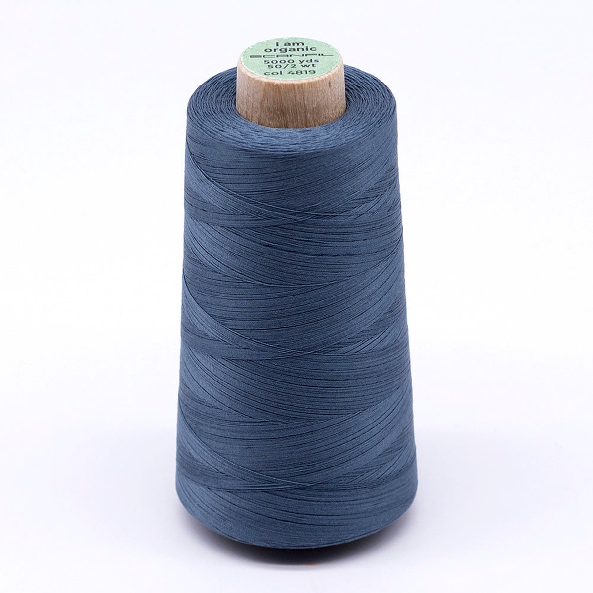 scanfil-50wt-organic-pima-cotton-thread-5000-yd-cones-4819-aegean-blue