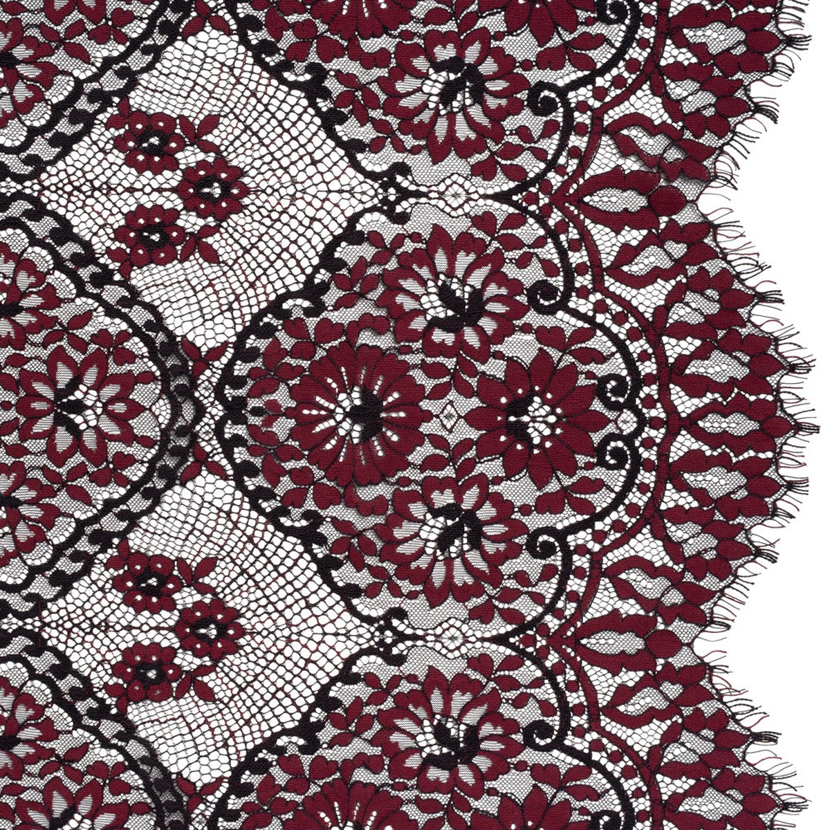 raschel-lace-with-finished-scalloped-edges-black-and-chocolate-truffle-sunflowers-and-daisies